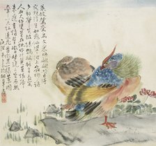 A pair of Mandarin ducks, 1857. Artist: Jin Yuan.