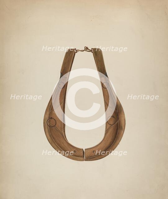 Horse Collar and Hame, c. 1941. Creator: Wilbur M Rice.