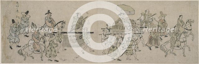 Korean Embassy Parade, 1682. Creator: Hishikawa Moronobu.