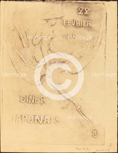 Femme et Cygne, 22 fevrier 1912, Diner Japonaise (Woman and Bird, 22 February 1912, J, 1912. Creator: Pierre Roche.