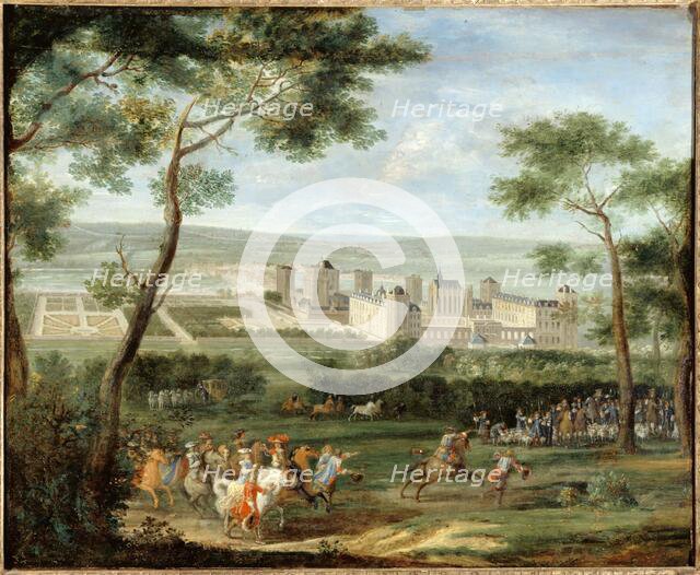 Chateau de Vincennes, around 1660, seen from the south, with pavilions... Creator: Adam Frans van der Meulen.