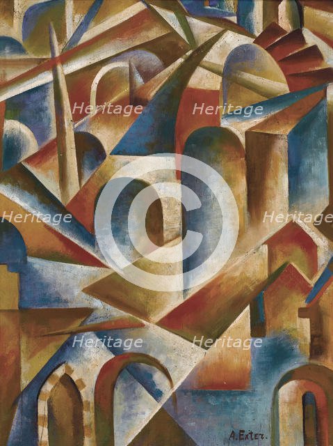 City. Artist: Exter, Alexandra Alexandrovna (1882-1949)