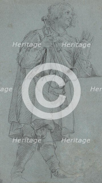 A Man Holding A Trumpet, c1660S-70S. Creator: Peter Lely.