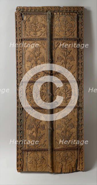 Pair of Flower Style Doors, Northern India, second half 17th century. Creator: Unknown.