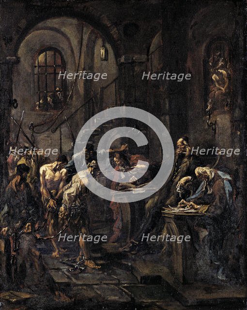 Brutal Interrogation, 1727-1730. Creator: Alessandro Magnasco.