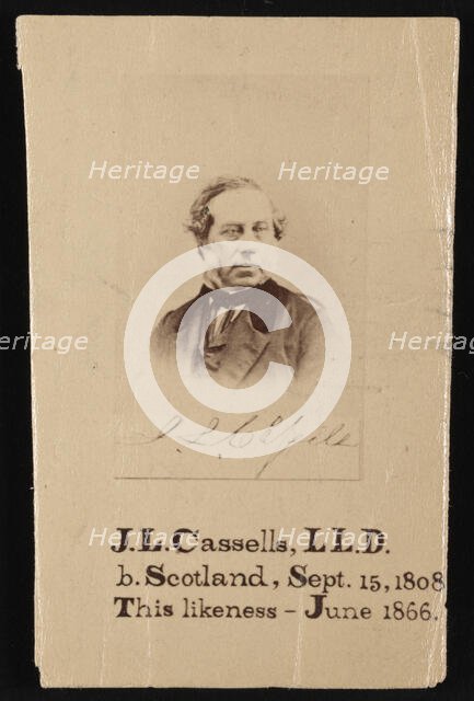 Portrait of J.L. Cassells (1808-?), 1866. Creator: Unknown.