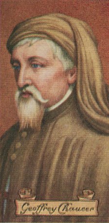 Geoffrey Chaucer, taken from a series of cigarette cards, 1935. Artist: Unknown