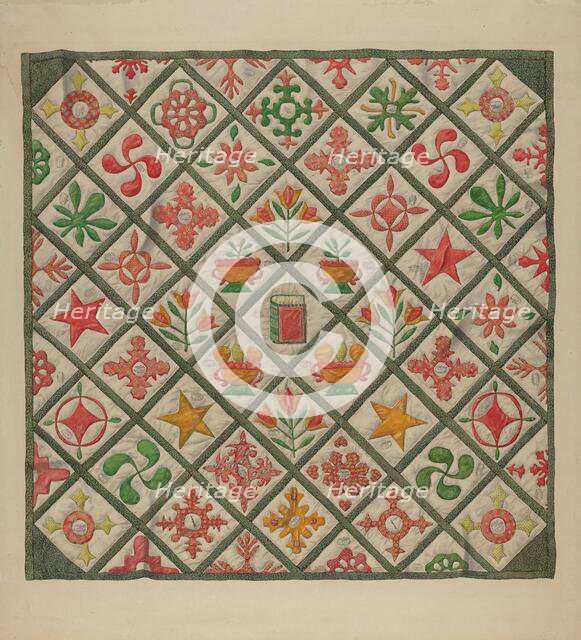 Quilt, 1935/1942. Creator: Unknown.