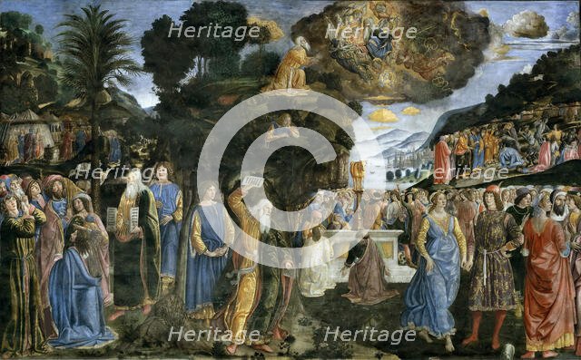 Discesa dal monte Sinai (The Descent from Mount Sinai), 1481-1482. Creator: Rosselli, Cosimo di Lorenzo (1439-1507).