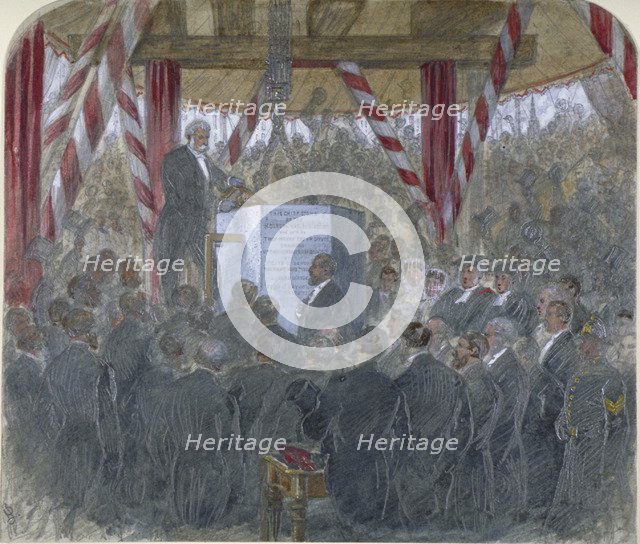 Laying of the chief stone of Holborn Viaduct, City of London, 3 June 1867. Artist: JP