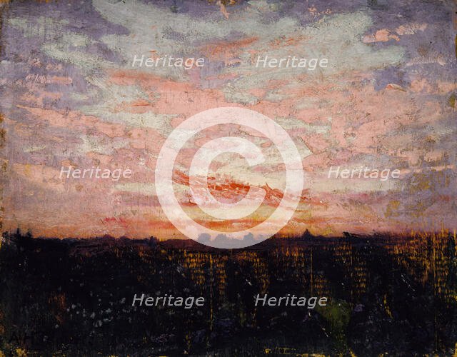 Sunrise or Sunset, study for book, Concealing Coloration in the Animal Kingdom, ca. 1905-1909. Creator: Abbott Handerson Thayer.