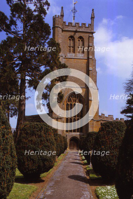 Church of All Saints, Martock, Somerset, 20th century. Artist: CM Dixon.