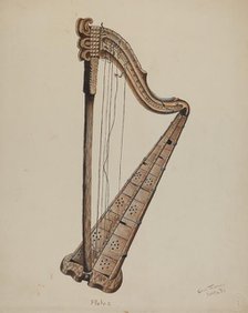 Stringed Harp, c. 1939. Creator: Grace Thomas.