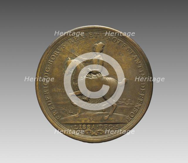 Portrait of Frederick the Great, King of Prussia (obverse), 1757. Creator: Unknown.