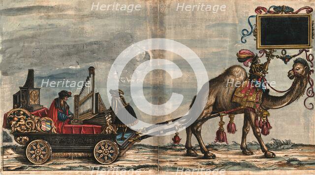 Music Regal and Positive (The Triumphal Procession of the Emperor Maximilian I), 1517-1518. Creator: Burgkmair, Hans, the Elder (1473-1531).