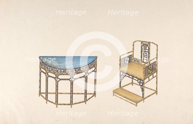 Design for Export Furniture, ca. 1800. Creator: Anon.