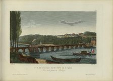 Vue du château et du pont de Saint-Cloud, prise de la plaine de Boulogne, 1817-1824. Creator: Courvoisier-Voisin, Henri (1757-1830).