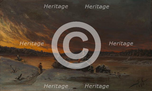 Winter Evening, 1880. Creator: Fanny Churberg.