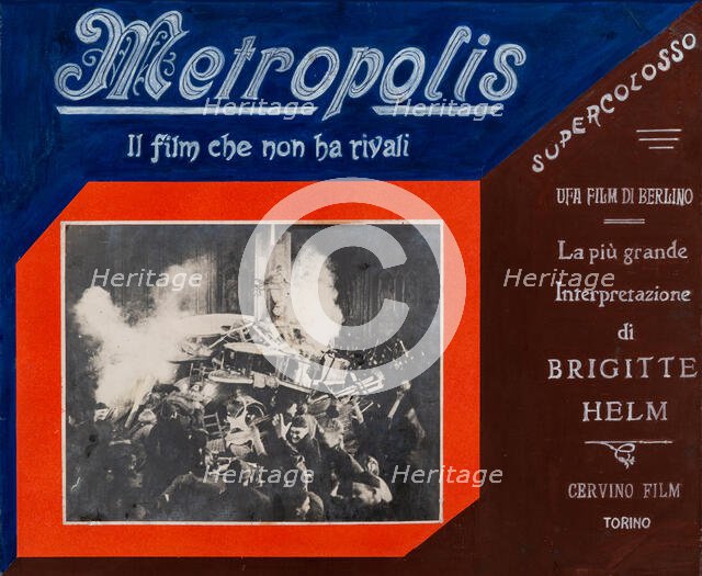 Movie poster "Metropolis" by Fritz Lang, 1927. Creator: Anonymous.