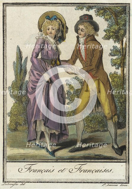 Costumes de Différent Pays, 'Français et Françaises.', c1797. Creators: Jacques Grasset de Saint-Sauveur, LF Labrousse.
