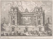 The Seconda Macchina for the Chinea of 1761: A Magnificent Theater, 1761. Creator: Giuseppe Vasi.