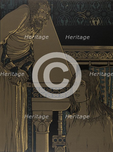 Illustration The Nibelungs, 1898-1901.