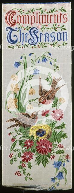 Bookmark, England, 19th century. Creator: Thomas Stevens.