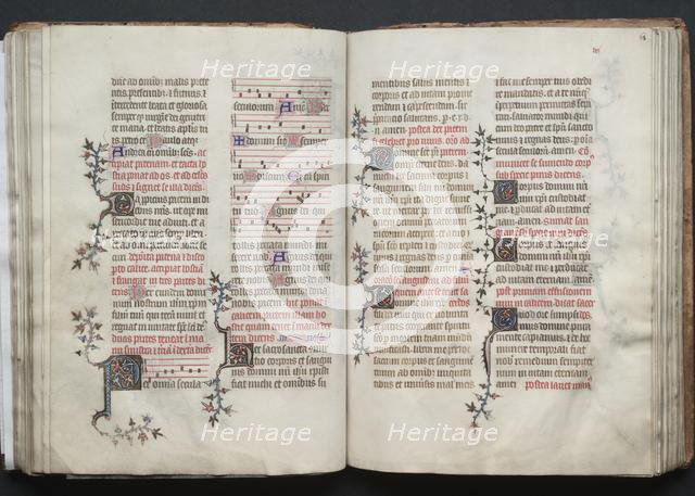 The Gotha Missal: Fol. 67v, Text, c. 1375. Creator: Master of the Boqueteaux (French); Workshop, and.