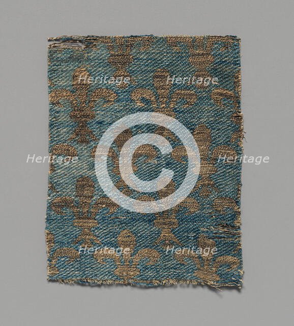 Textile with Brocade, French or Italian, 13th-14th century. Creator: Unknown.