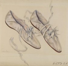Walking Slippers, c. 1936. Creator: Marie Alain.