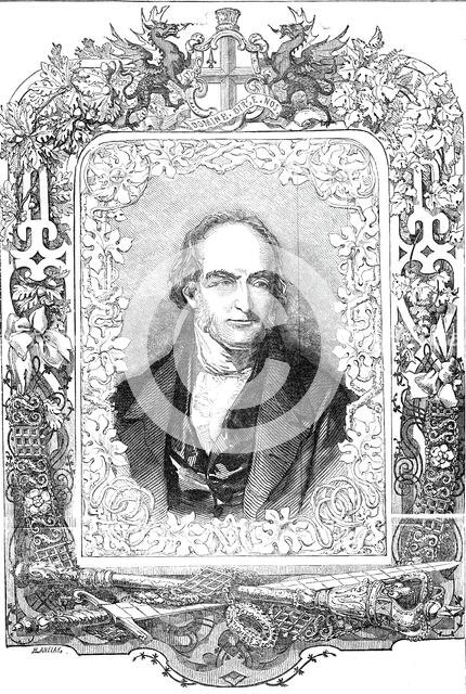 Portrait of the Right Hon. Michael Gibbs, Lord Mayor, 1844. Creator: Henry Anelay.