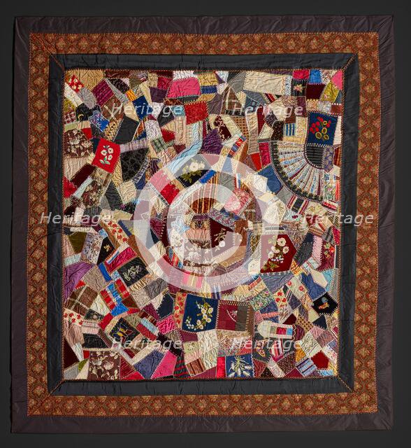 Crazy Quilt, about 1885. Creator: Unknown.