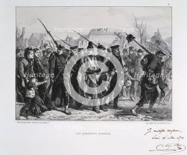 Prussian prisoners, Franco-Prussian War, 1870 (1872).  Artist: Auguste Bry