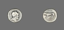 Coin Depicting the Goddess Roma, 77 BCE. Creator: Unknown.