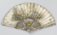 Folding fan with scene from Vertumnus & Pomona, c.1750. Creator: Anon.