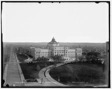 Library of Congress from Capitol dome, Washington, D.C., 1898. Creator: William H. Jackson.