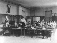 Sewing class, 3rd Division, (1899?). Creator: Frances Benjamin Johnston.