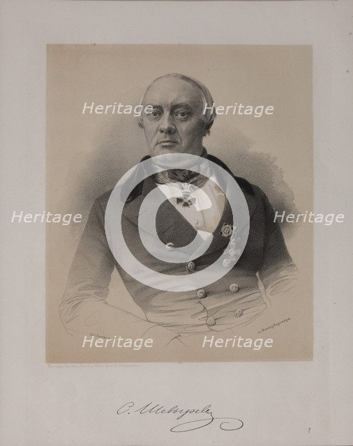 Portrait of Stepan Petrovich Shevyryov (1806-1864), 1855.