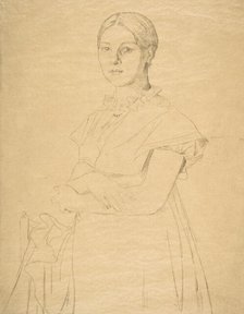 Madame Granger, after Ingres, 1867. Creator: Felix Bracquemond.