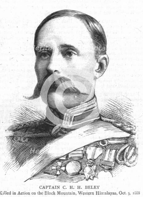 ''Captain C.H.H. Beley; Killed in action on the Black Mountain, Western Himalayas, October 5th 1888' Creator: Unknown.