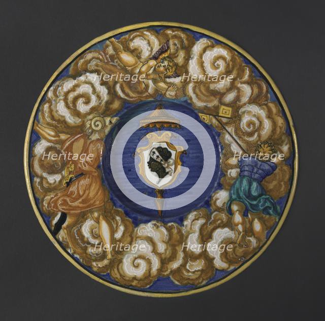 Plate with the Arms of the Pucci Family, 1532. Creator: Francesco Xanto Avelli (Italian, 1486/87-c. 1544).
