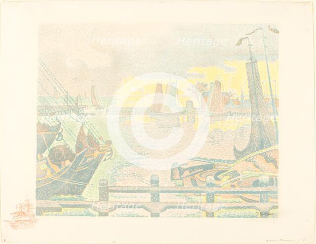 Boats at Flushing (Bateaux à Flessingue), 1895. Creator: Paul Signac.