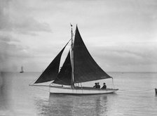 Small cutter sailing,1912. Creator: Kirk & Sons of Cowes.