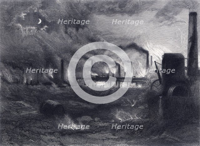 'The Black Country' near Bilston, Staffordshire, 1869. Artist: G Greatbach