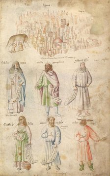 Famous Men and Women from Classical and Biblical Antiquity., 1450s. Creator: Attributed to Barthelemy d'Eyck.