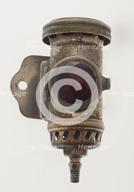 Lucas acetylene rear lamp circa 1920. Creator: Unknown.