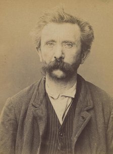 Brunel. Alexandre. 50 ans, né le 25/12/43 à Renaix (Belgique). Menuisier. Anarchiste. 3/7/..., 1894. Creator: Alphonse Bertillon.