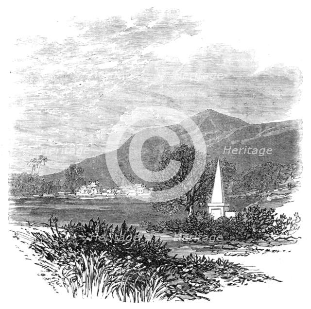 Machurda Village, India,...tomb of...Latouche and Hebbert, killed in conflict with...Wagheers, 1869. Creator: Unknown.