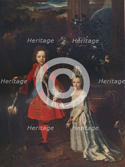 James Francis Edward Stuart (1688-1765), Louisa Maria Theresa Stuart (1692-1712), 1695, (1911). Artist: Nicolas de Largilliere