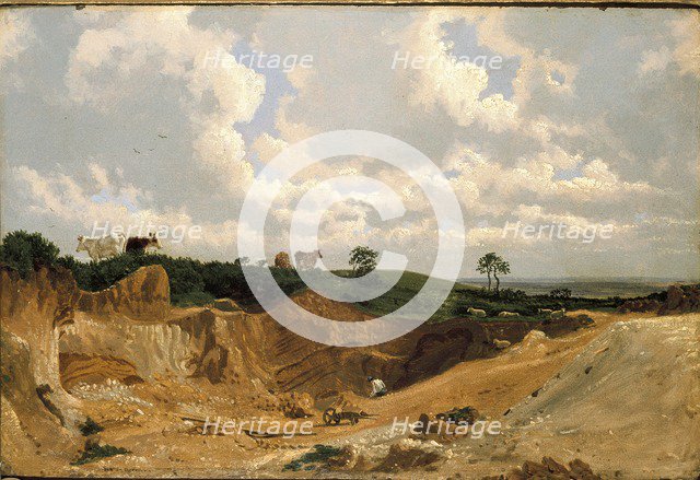 Gravel Pit on Shotover Hill, near Oxford, c1818. Artist: William Turner.